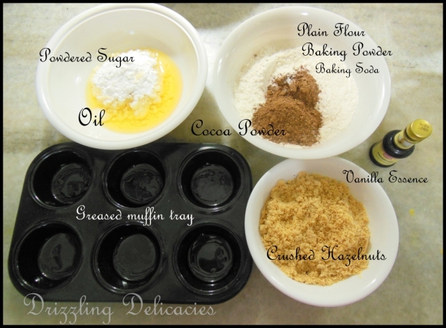 chocolate hazelnut muffins ingredients