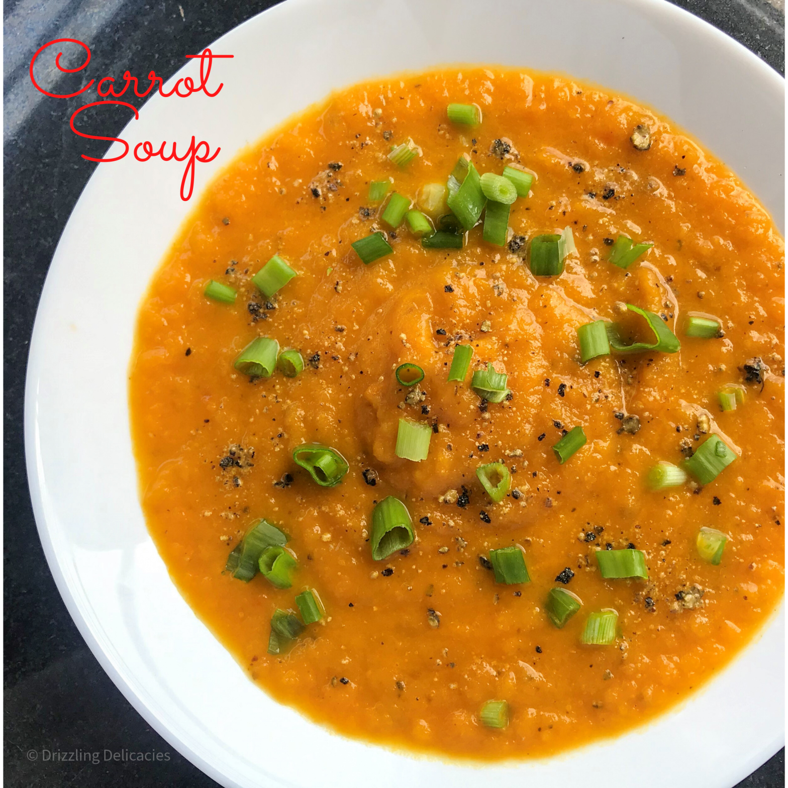 Carrot Soup with Spring Onions and Ginger