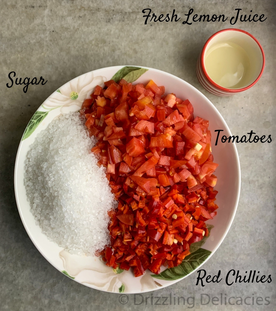 tomato and chili jam ingredients